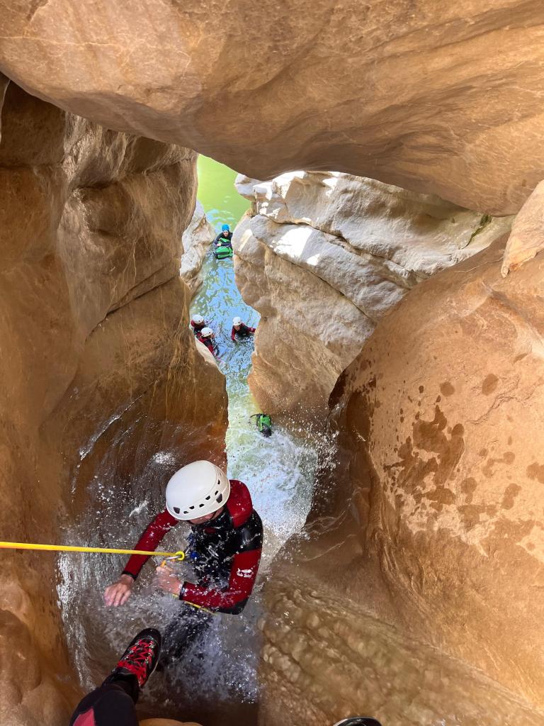 descente en rappel ou toboggan de 10m